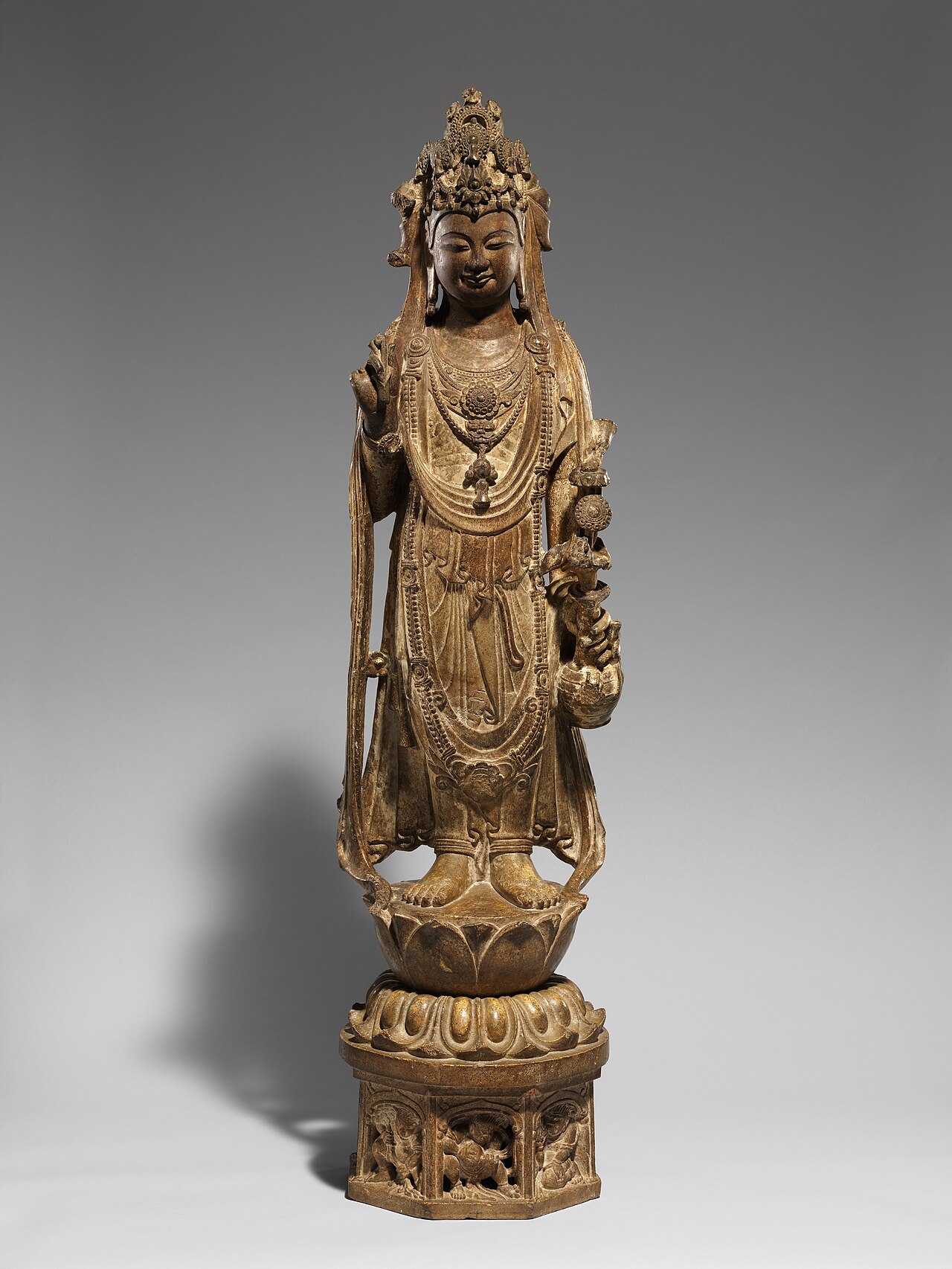 Avalokiteshvara (Guanyin) — the Bodhisattva of Compassion, who hears the cries of the world and vows not to enter Nirvana until all beings are liberated