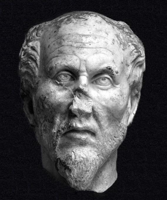 Plotinus — Ostia bust, one of the few surviving ancient portraits of the Neoplatonic philosopher