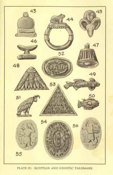 PLATE IV. EGYPTIAN TALISMANS