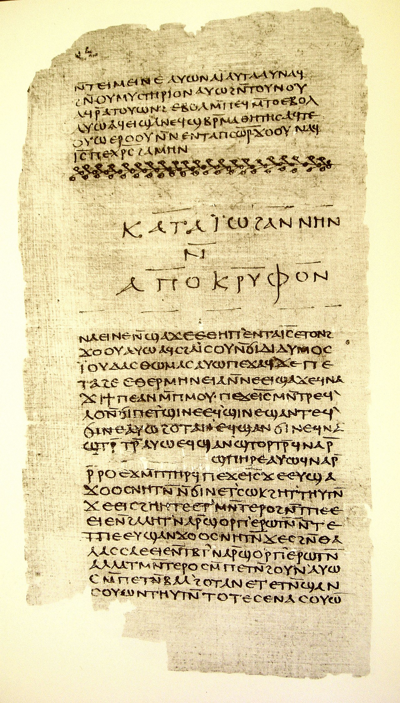 Nag Hammadi Codex II — the leather-bound papyrus codex containing the Gospel of Thomas and the Apocryphon of John, discovered in 1945